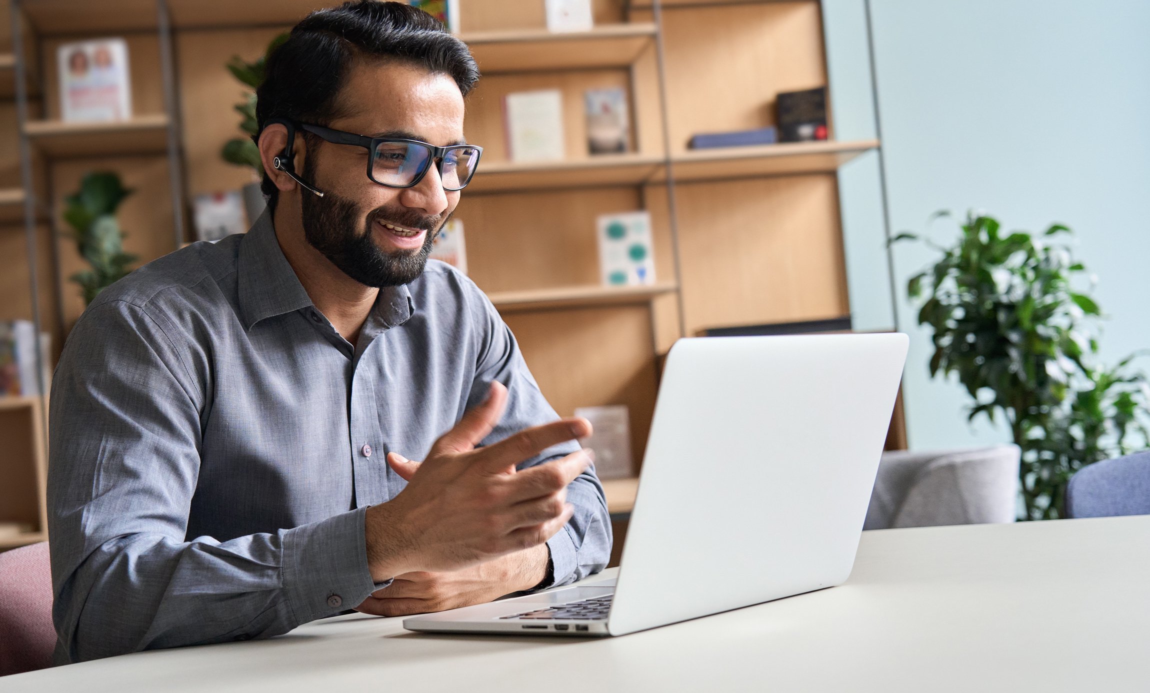 Man Having a Virtual Meeting